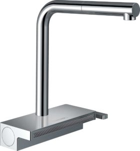 Кухонный смеситель Hansgrohe Aquno Select M81, однорычажный, 250, с вытяжным душем, 2jet, sBox